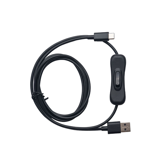 Câble d'alimentation de données USB-A et USB-C avec interrupteur ON/OFF