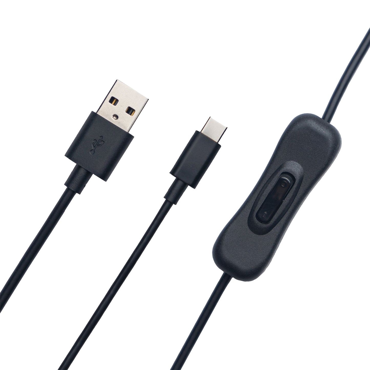 Câble d'alimentation de données USB-A et USB-C avec interrupteur ON/OFF